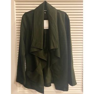 Olive Green Draped Utility Jacket